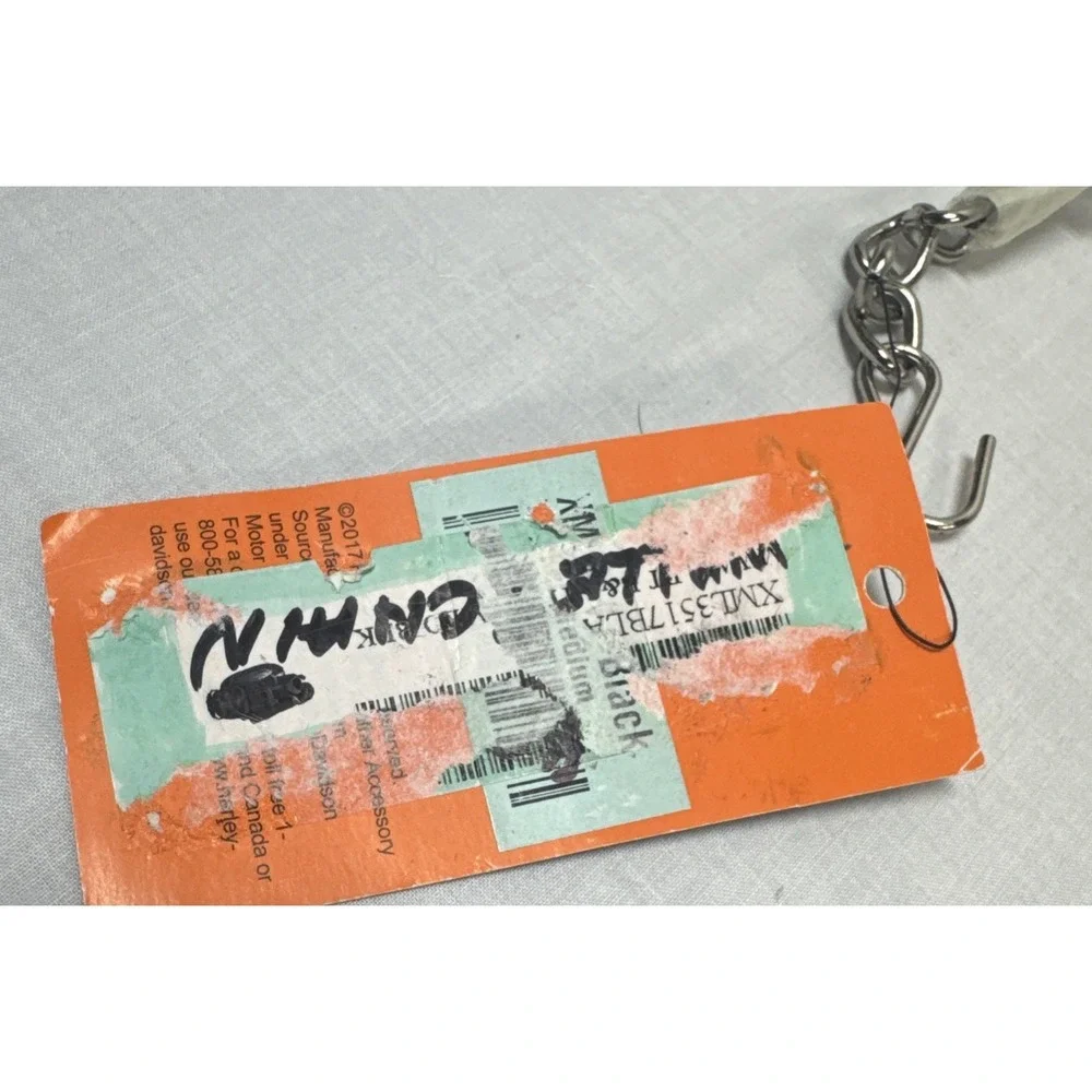 Harley Davidson Genuine Biker Wallet Chain Nickel w Leather Strap NEW
